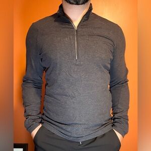 Lululemon Athletica Men's Dark Gray Quarter-Zip Pullover